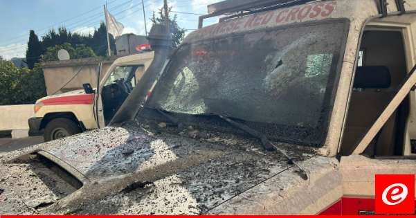 الصليب الأحمر: إصابة 4 مسعفين بغارة إسرائيلية على صربين لدى وصولهم للبحث عن مصابين