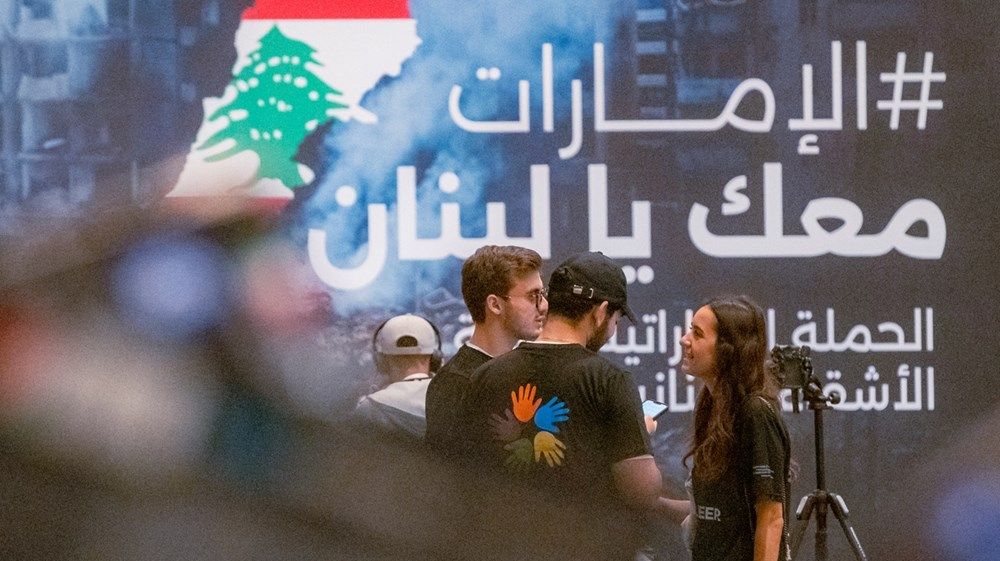 منصور بن محمد: «الإمارات معك يا لبنان» تجسد المبادئ الإماراتية النبيلة