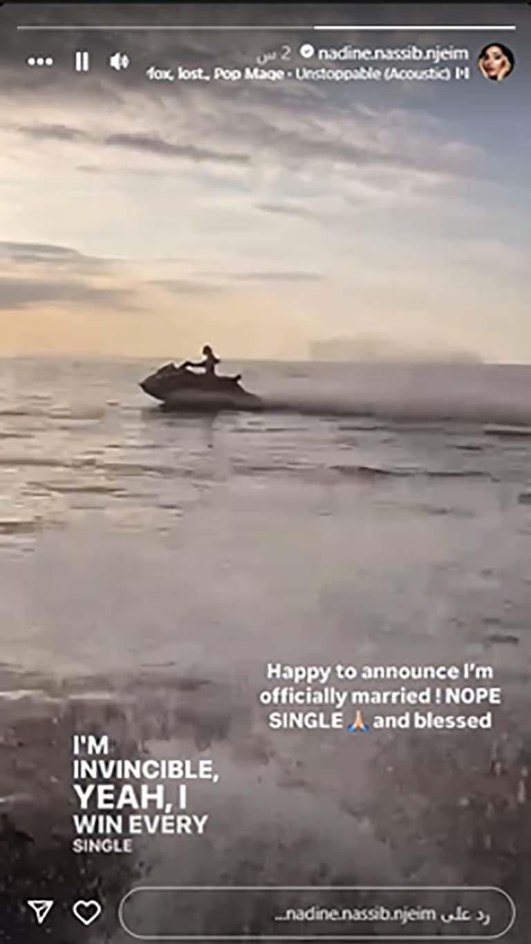 "أنا عزباء".. هل انفصلت نادين نجيم عن خطيبها؟