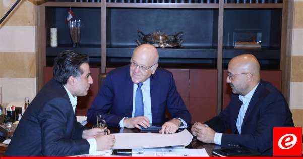 ميقاتي بحث مع ياسين وحمية في سبل إغاثة وايواء النازحين