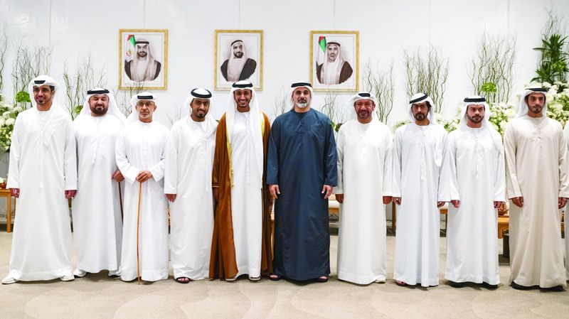 الامارات | خالد بن محمد يحضر حفل استقبال بمناسبة زفاف عبدالله الظاهري