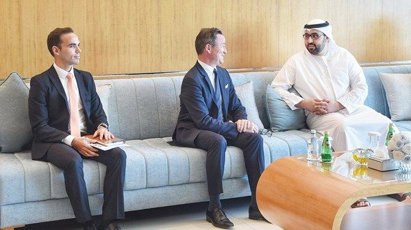 ولي عهد أم القيوين يستقبل سفير بلجيكا