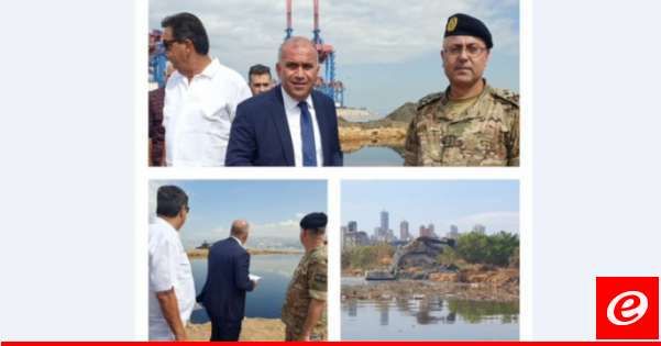 تامر تفقد ورش تعزيل وتوسيع مصب نهر بيروت بتكليف من حمية