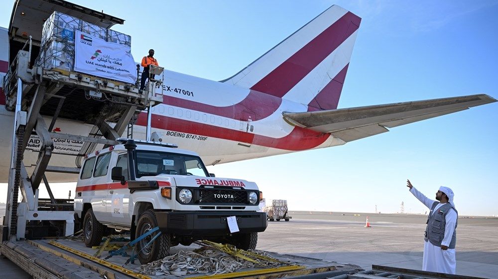 الإمارات تُرسل 3 طائرات مُحملة بـ 120 طناً من المساعدات دعماً للأشقاء اللبنانيين