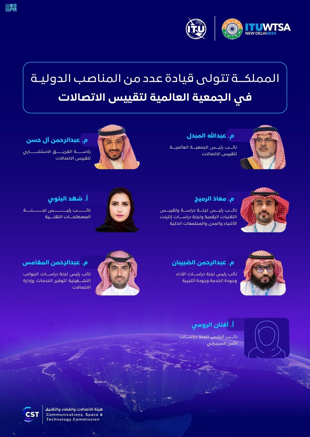 المملكة تتولى قيادة مناصب دولية في الجمعية العالمية لتقييس الاتصالات