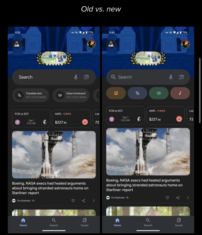 تكنولوجيا: تطبيق جوجل يطرح اختصارات البحث الملونة على أندرويد