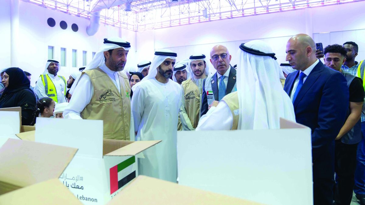 الامارات | «الإمارات معك يا لبنان» تجمع 10 آلاف طرد إغاثي في الشارقة