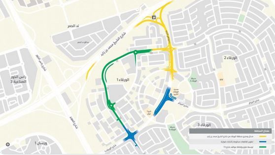 الامارات | طرق دبي تنفذ مدخل ومخرج إضافي لمنطقة الورقاء