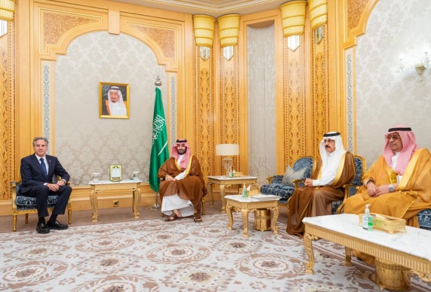 ولي العهد يناقش التطورات في غزة ولبنان مع وزير الخارجية الأمريكي