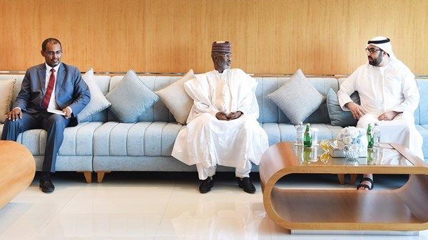 ولي عهد أم القيوين يستقبل سفيري تشاد والباراغواي