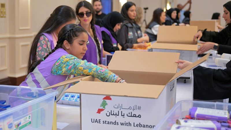 الامارات | «زايد الإنسانية» و«الاتحاد النسائي» ينفذان مبادرة لـ «إغاثة المرأة اللبنانية»        