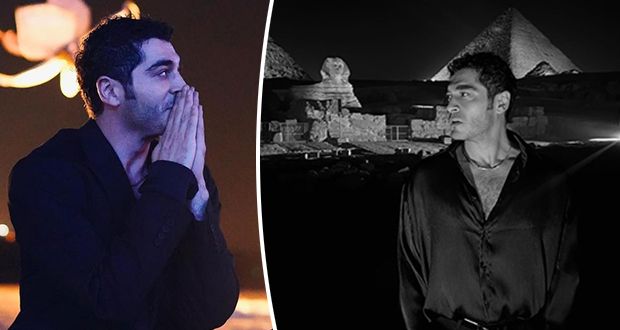 بوراك دينيز ينشر صوره أمام الأهرامات: “غارق في سحر مصر”