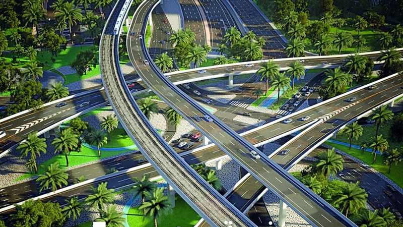 الامارات | تنفيذ 5 جسور بطول 5000 متر لتطوير دوار المركز التجاري