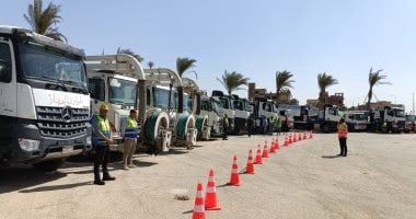 نائب رئيس "المجتمعات العمرانية"يشهد اصطفاف المعدات بجهاز مدينة 6 أكتوبر