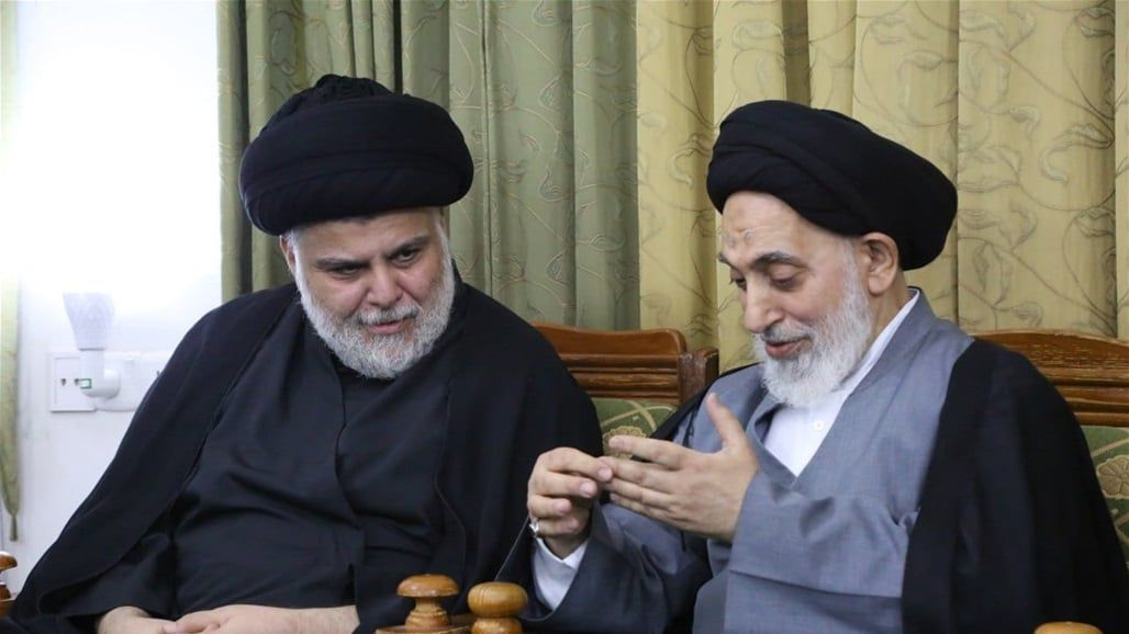 السيد الصدر يزور القبانجي بعد تعرض داره لهجوم بـ"قاذفة" (صور)