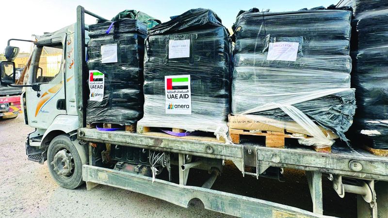 الامارات | 12 شاحنة تحمل مساعدات إماراتية جديدة إلى غزة