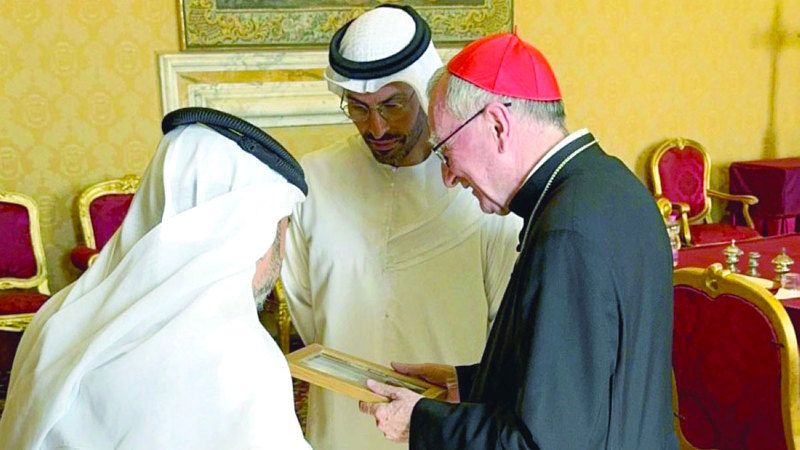 الامارات | أمين سر دولة الفاتيكان يلتقي وفد بيت العائلة الإبراهيمية