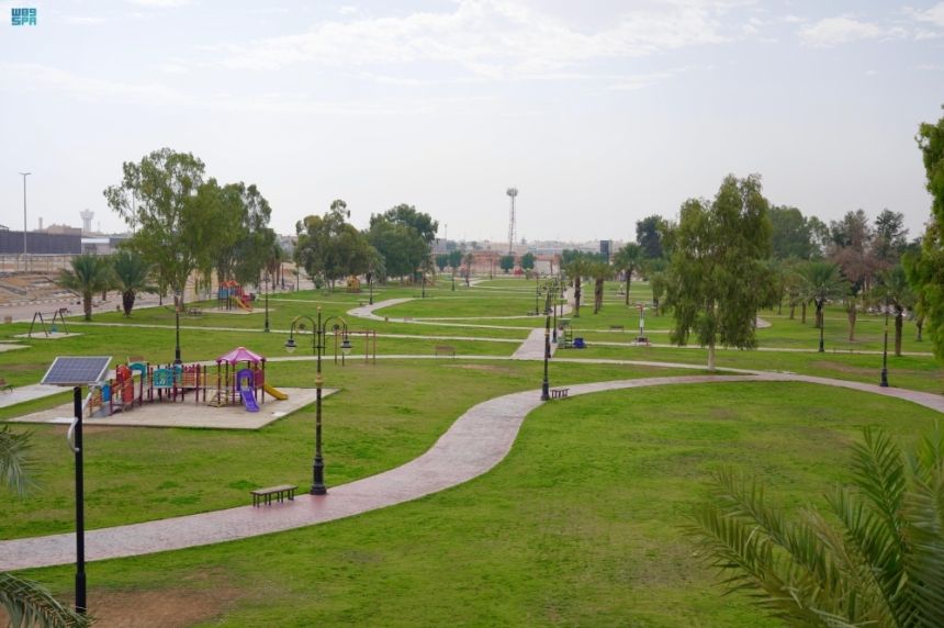 صور | الأمطار الغزيرة تضفي جمالًا على شوارع وحدائق رفحاء