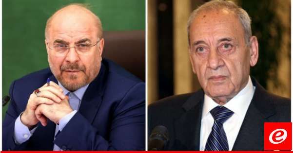 قاليباف التقى بري: نؤكد وقوف إيران الى جانب لبنان ومؤازرته بتنفيذ القرار الاممي رقم 1701