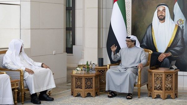 منصور بن زايد يستقبل الأمين العام لمجلس التعاون الخليجي وعدداً من رؤساء مجالس الشورى والنواب في دول الخليج