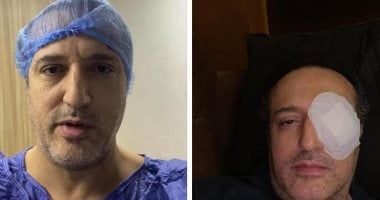 أول صور لـ شريف مدكور بعد إجراء عملية جراحية فى العين