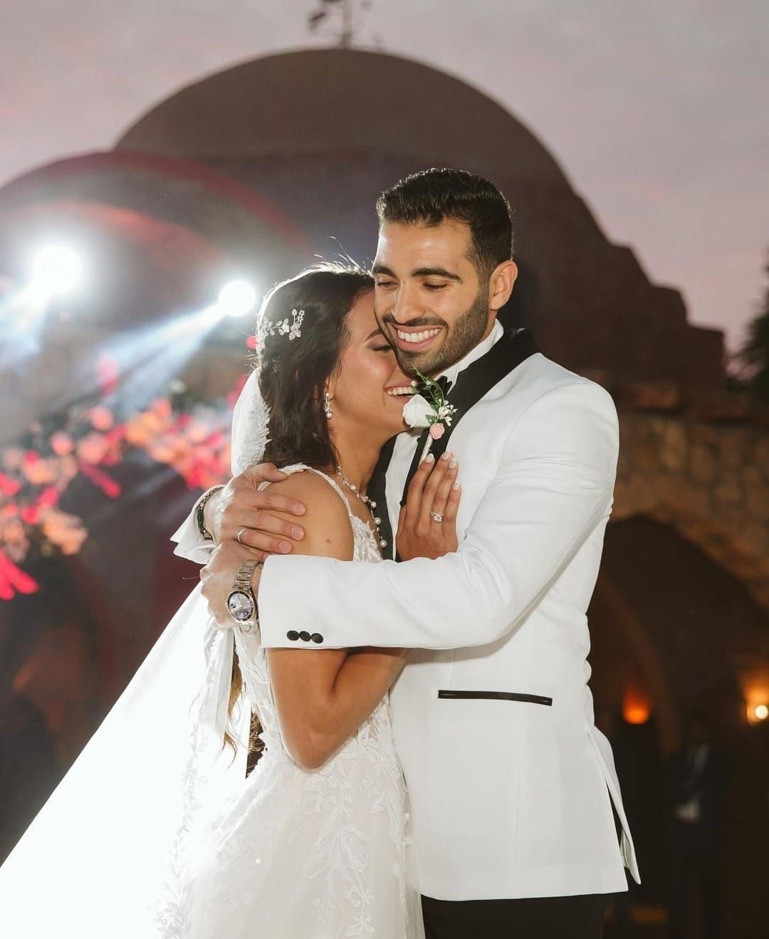 نوران جوهر نجمة الإسكواش تحتفل بـ 3 سنوات زواج من بطل السلاح زياد السيسي