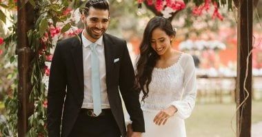 نوران جوهر نجمة الإسكواش تحتفل بـ 3 سنوات زواج من بطل السلاح زياد السيسي