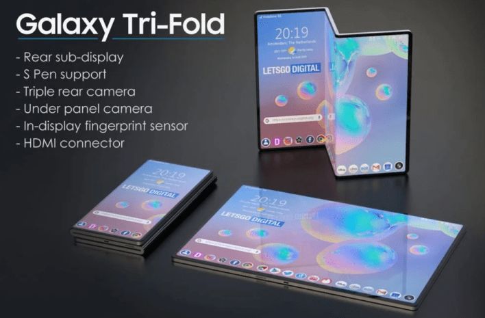تكنولوجيا: تسريبات مصورة توضح رؤية سامسونج في تصميم هاتفها ثلاثي الطي