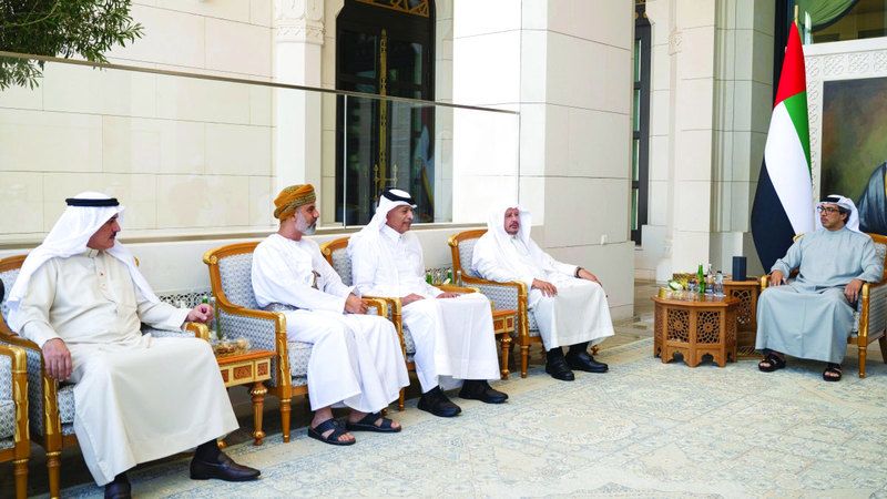 الامارات | منصور بن زايد يستقبل عدداً من رؤساء مجالس الشورى والنواب في دول الخليج