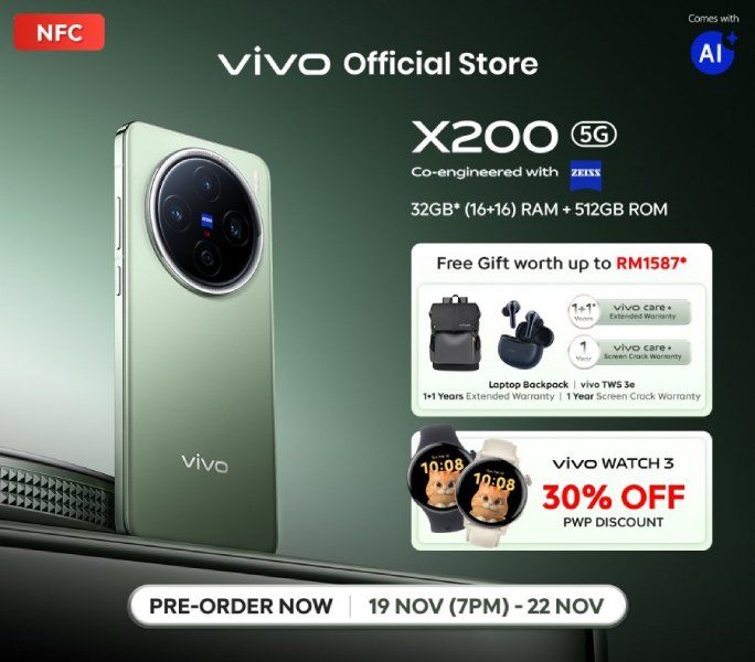 تكنولوجيا: إعلان تشويقي يؤكد موعد إنطلاق سلسلة vivo X200 للأسواق العالمية