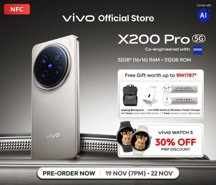 تكنولوجيا: إعلان تشويقي يؤكد موعد إنطلاق سلسلة vivo X200 للأسواق العالمية