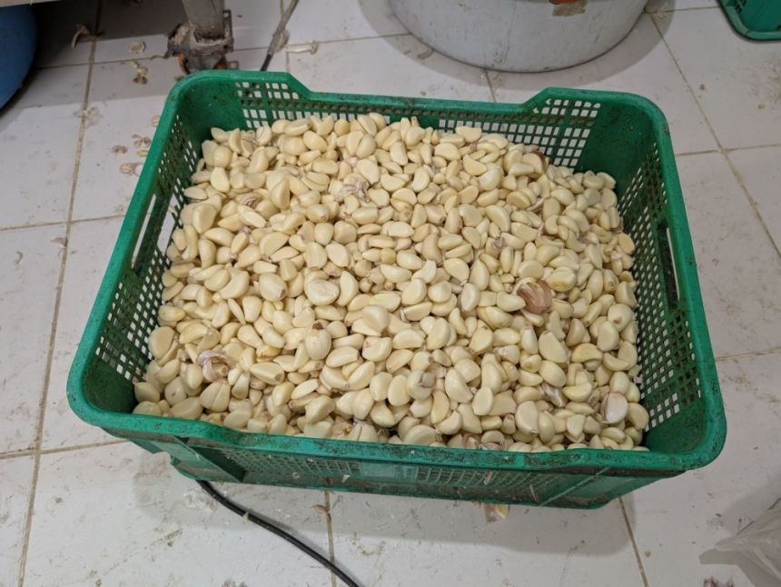 بالصور.. ضبط 3.6 طن من الثوم بموقع مخالف في جدة