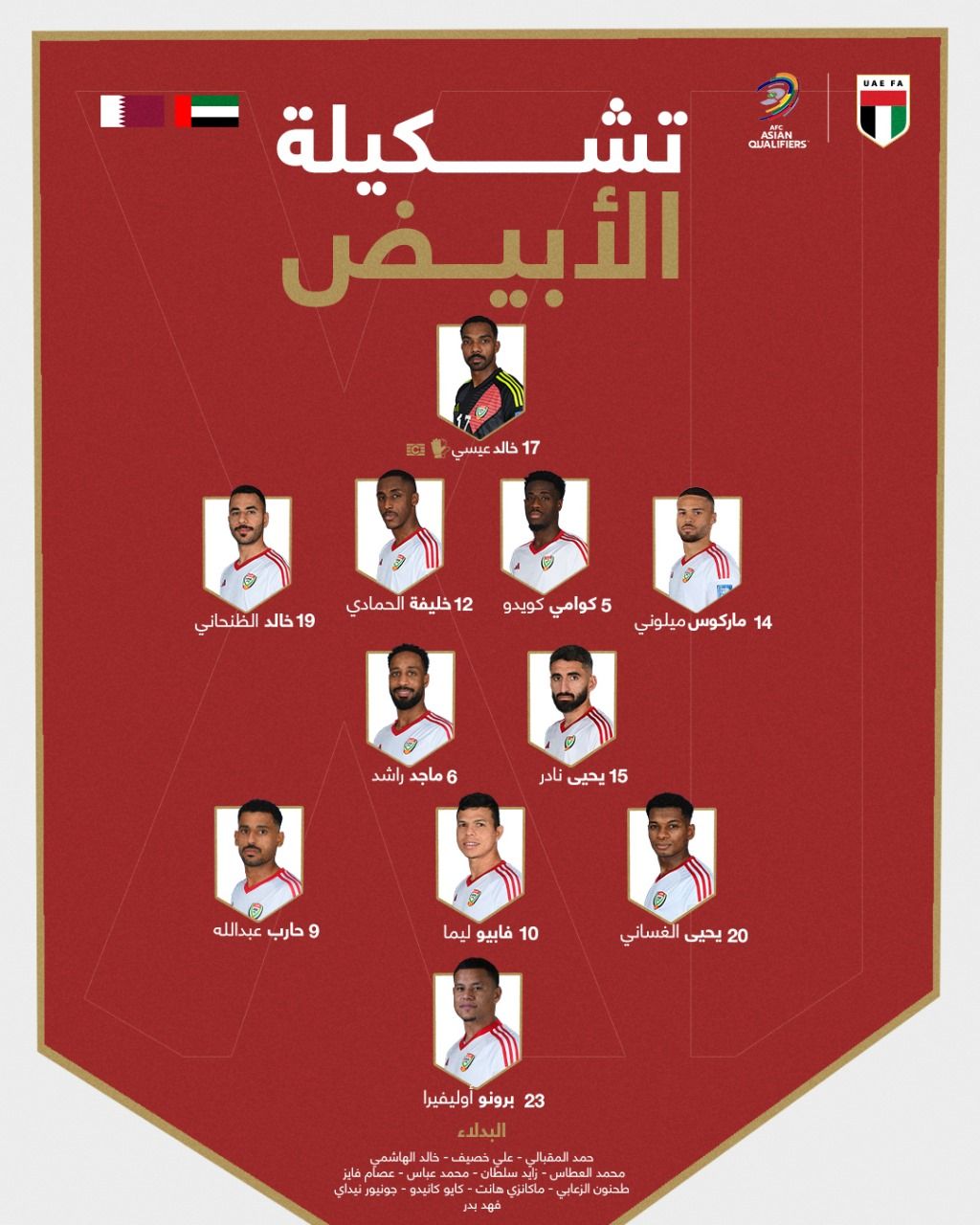 الامارات | بث مباشر مباراة الإمارات وقطر «تصفيات كأس العالم 2026»