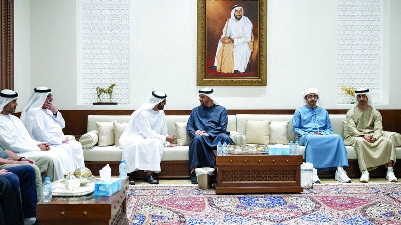 الامارات | رئيس الدولة يعزي فارس المزروعي  بوفاة والدته