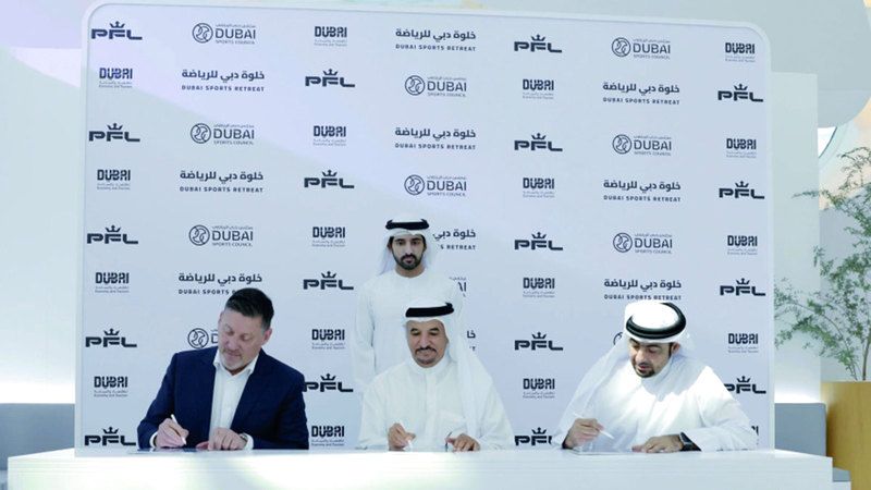 الامارات | حمدان بن محمد يشهد توقيع اتفاقية لإطلاق بطولة عالمية جديدة في الفنون القتالية