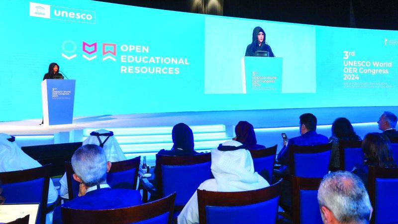 الامارات | لطيفة بنت محمد تفتتح مؤتمر اليونسكو العالمي الثالث للموارد التعليمية المفتوحة