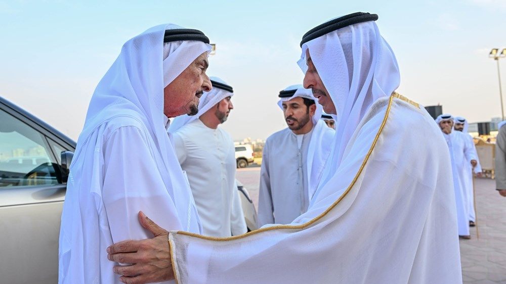 حاكم عجمان والشيوخ يحضرون أفراح النعيمي والمعلا