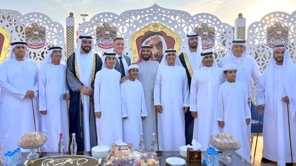 الشيوخ يحضرون حفل زفاف علي الشوز المهيري ويوسف بوالروغة الزعابي برأس الخيمة