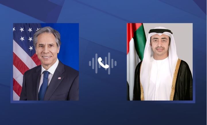 الامارات | عبدالله بن زايد وبلينكن يبحثان هاتفيا التطورات الإقليمية وعددا من الموضوعات ذات الاهتمام المشترك