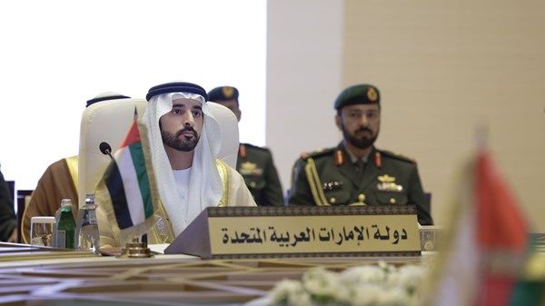 حمدان بن محمد يترأّس وفد الدولة في الاجتماع الـ21 لمجلس الدفاع المشترك في الدوحة