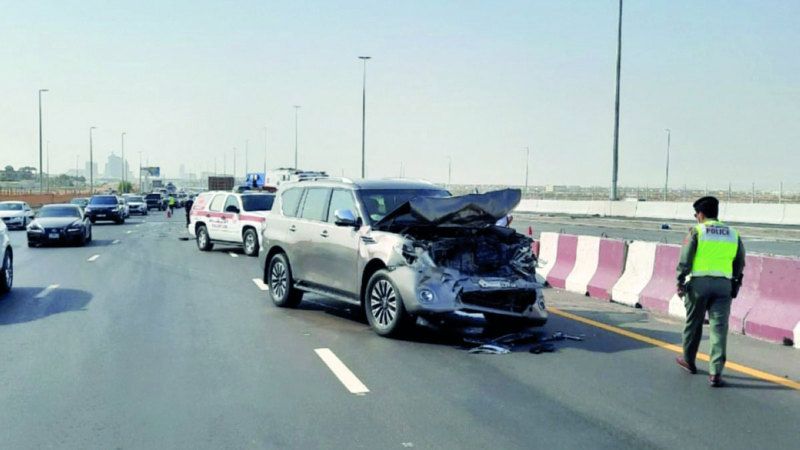الامارات | مركز شرطة بر دبي يكشف باحترافية هوية سائق هارب بعد ارتكاب حادث تصادم
