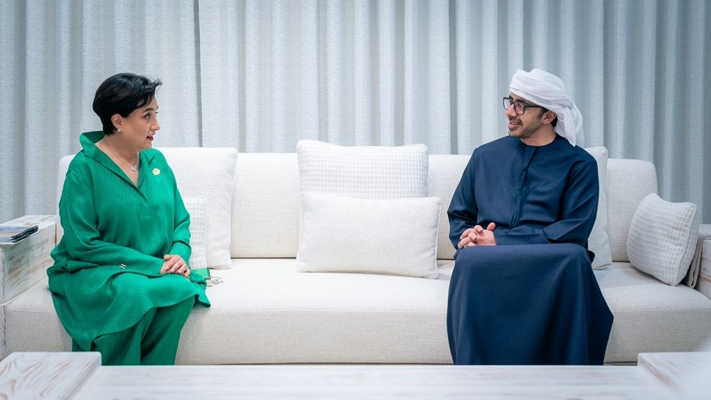 عبدالله بن زايد يستقبل وزيرة خارجية الإكوادور