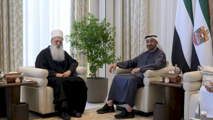 محمد بن زايد يستقبل الزعيم الروحي للدروز في إسرائيل