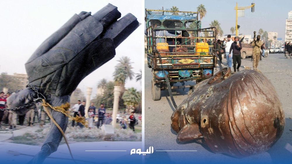 21 عامًا بين سقوط تمثالي صدام و"الأسد"
