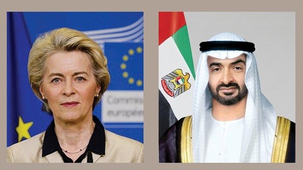 رئيس الدولة ورئيسة المفوضية الأوروبية يبحثان التطورات الإقليمية