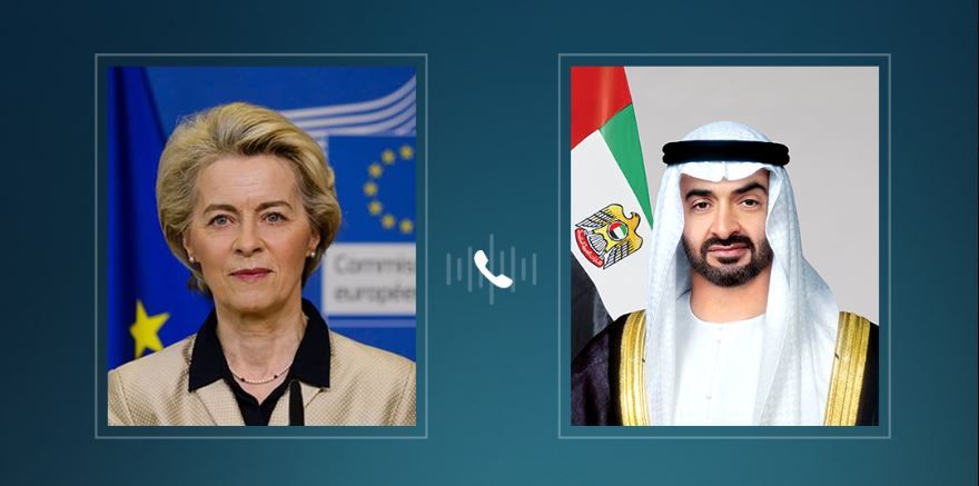 الامارات | رئيس الدولة ورئيسة المفوضية الأوروبية يبحثان هاتفياً التطورات الإقليمية