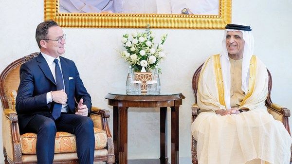 سعود بن صقر وسفير بلجيكا يبحثان علاقات التعاون