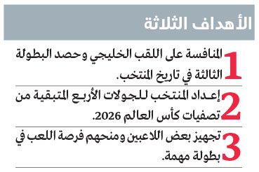 الامارات | 3 أهداف فنية للمنتخب في «خليجي 26»