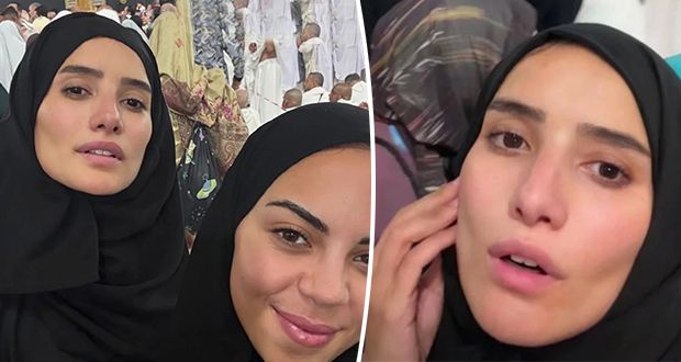 بالصور – زينة تؤدي مناسك العمرة وهذا تعليقها