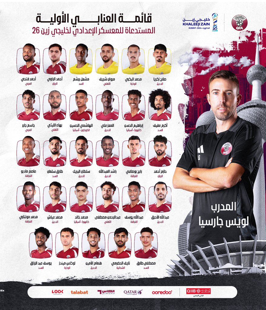 الامارات | قائمة منتخب قطر المشاركة في "خليجي 26"
